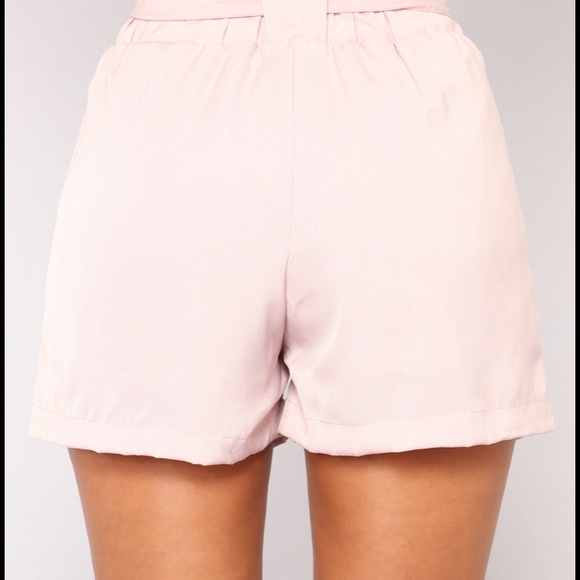 Make You Wonder Tie Waist Shorts - Pink SZ Large - Picture 4 of 7